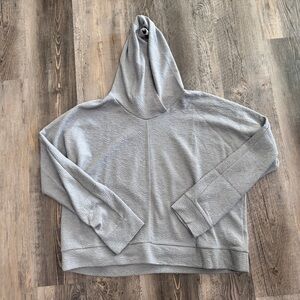 Zyia Active Gray Hoodie Texture Sweatshirt, Size XXXL